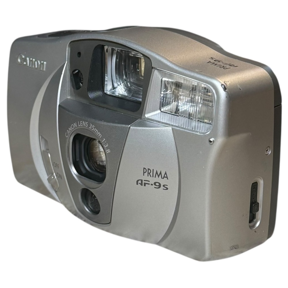 Canon Prima AF-9s 35mm Film Camera Silver Point and Shoot 35mm f3.8 Lens Case - Picture 9 of 10